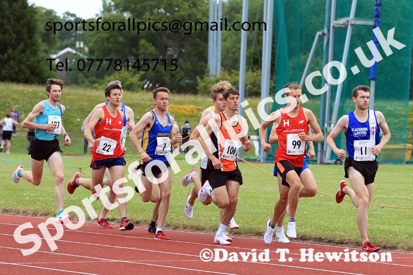 Senior mens 1500 metres, 2022 Northern Senior and Under-20 Champs., Wavertree Athletics Centre, Liverpool. Photo: David T. Hewitson/Sports for All Pics